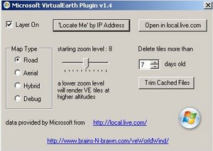 figure 4 - Virtual Earth dialog box