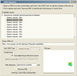 figure 19 - WMS Importer GUI