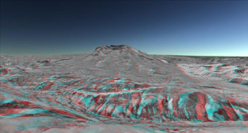 figure 21 - Anaglyph 3D view of Mount St.Helens