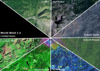Mt. St. Helens - different Landsat layers