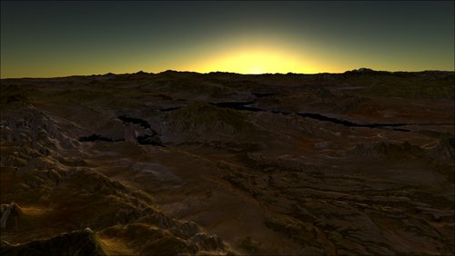 figure 1 - Sun shading + Atmospheric scattering